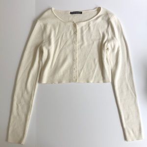 Cream crop cardigan
